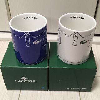 ラコステ(LACOSTE)のラコステ ポロシャツ柄 ペアマグカップ 未使用品(グラス/カップ)