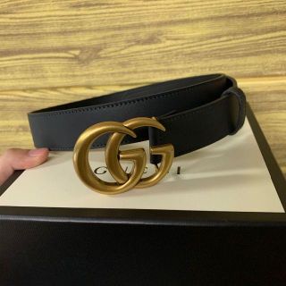 Gucci - グッチ ☆ 大人気 ダブルGバックル ☆ レザー ベルト 3cm幅の通販｜ラクマ