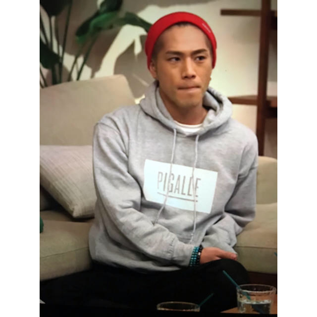 PIGALLE BOX LOGO PULL OVER HOODIE GRAY Mボックスロゴ