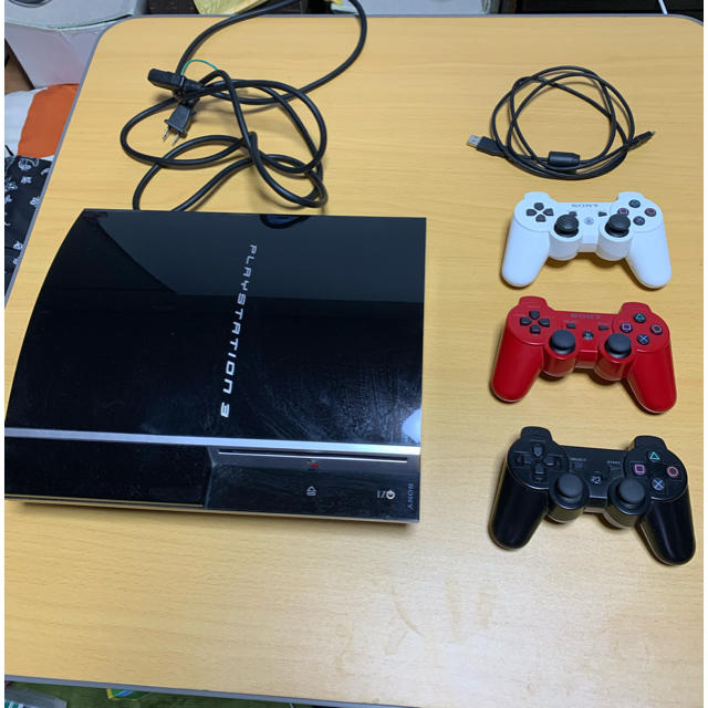 PS3 80GB 本体　コントローラー3個付き　torne