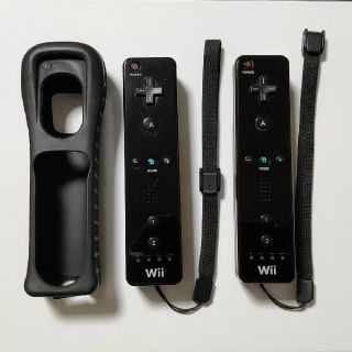 ウィー(Wii)のwiiリモコン 黒　2個(その他)