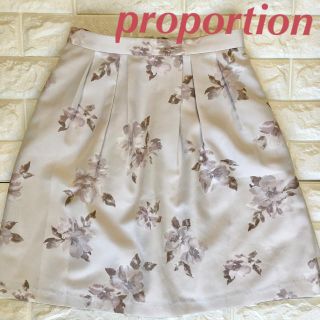 プロポーション(PROPORTION)のproportion 花柄 スカート ピンク(ひざ丈スカート)