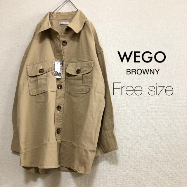 WEGO(ウィゴー)のWEGO BROWNY⭐️新品⭐️ビッグポケットオーバーシャツ レディースのトップス(シャツ/ブラウス(長袖/七分))の商品写真