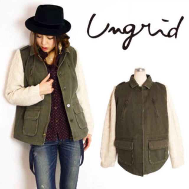Ungrid(アングリッド)のUngrid ニットスリーブコート レディースのジャケット/アウター(ミリタリージャケット)の商品写真