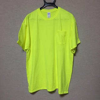 ギルタン(GILDAN)の新品 GILDAN 半袖Tシャツ ポケット付き ネオンイエロー XL(Tシャツ/カットソー(半袖/袖なし))