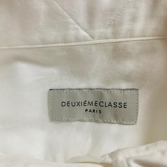DEUXIEME CLASSE(ドゥーズィエムクラス)の美品:Deuxieme Classe ワイヤーwash シャツ　ホワイト レディースのトップス(シャツ/ブラウス(長袖/七分))の商品写真