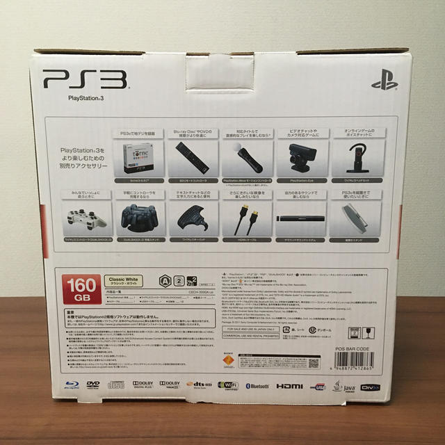 未使用未開封SONY PlayStation3 本体 CECH-3000A LW