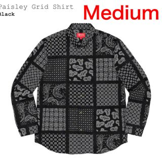 シュプリーム(Supreme)のsupreme paisley grid shirt black シュプリーム(シャツ)