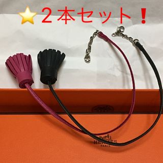 エルメス(Hermes)の⭐️新品・未使用❗️エルメス カルメン チータ ローズアザレ&グラファイト 2本(チャーム)