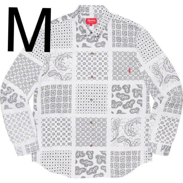 supreme Paisley Grid Shirt M