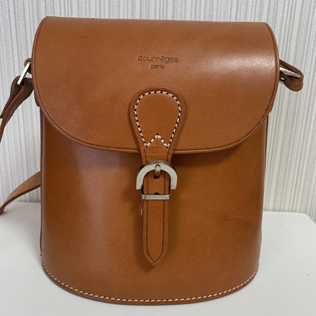 Courreges courreges paris 本革 ヴィンテージ ショルダーバッグの