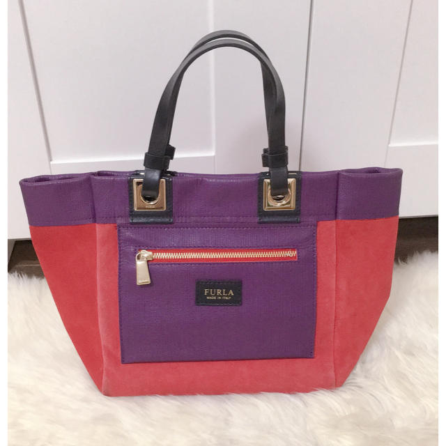 FURLA バイカラーリバーシブルトートバッグ