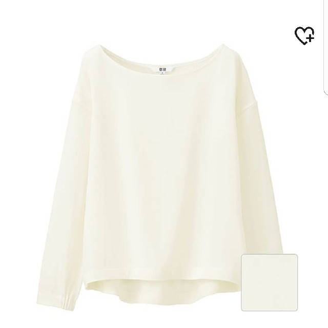 UNIQLO(ユニクロ)のUNIQLO　ドレープボートネックTブラウス レディースのトップス(シャツ/ブラウス(半袖/袖なし))の商品写真