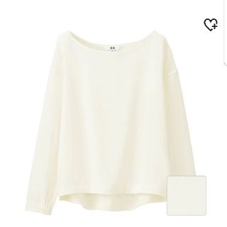 ユニクロ(UNIQLO)のUNIQLO　ドレープボートネックTブラウス(シャツ/ブラウス(半袖/袖なし))