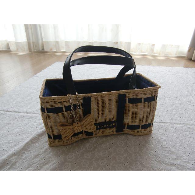TOCCA - トッカ　RIBBON　BOW　RATTAN　かごバッグ