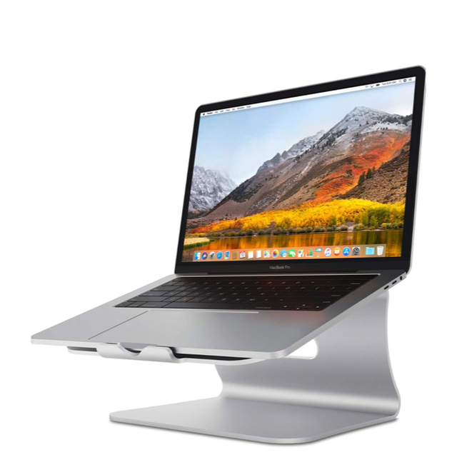 Mac (Apple)(マック)のSpinido ノート PC スタンド silver 中古 スマホ/家電/カメラのPC/タブレット(PC周辺機器)の商品写真