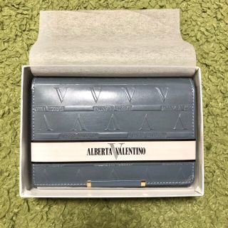 ヴァレンティノ(VALENTINO)のALBERTA VALENTINO 折り財布 ブルーグレー(財布)