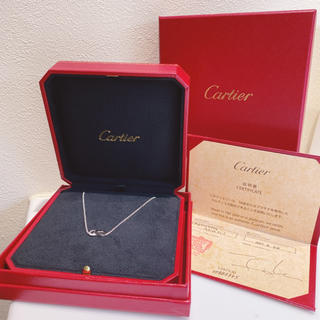 Cartier - カルティエ アグラフ AU750 ダイヤネックレス K18WG×ダイヤ