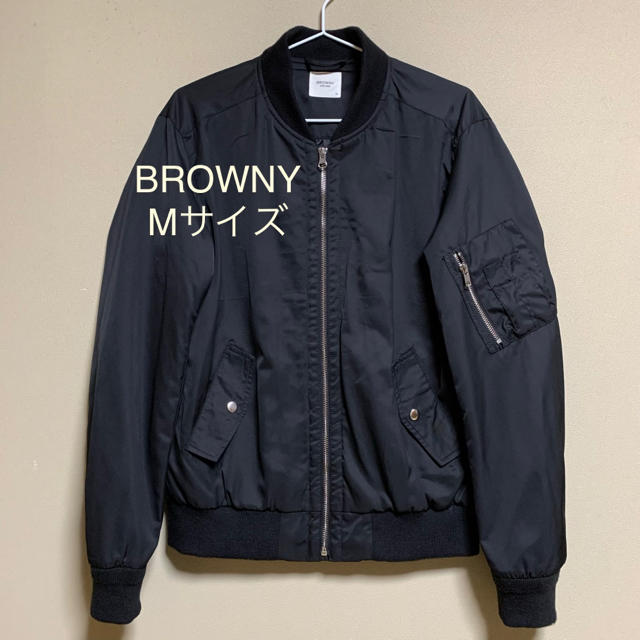 BROWNY(ブラウニー)の黒 ブルゾン Mサイズ メンズのジャケット/アウター(ブルゾン)の商品写真