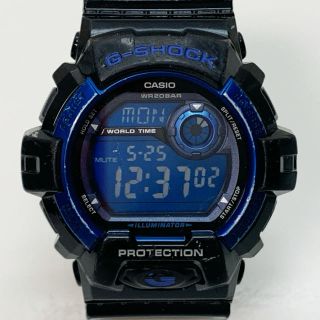 ジーショック(G-SHOCK)のCASIO G-SHOCK　G-8900A　黒ｘ青　稼働品(腕時計(デジタル))