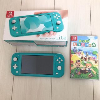 ニンテンドースイッチ(Nintendo Switch)のSwitch lite ＋あつまれどうぶつの森　セット(携帯用ゲーム機本体)