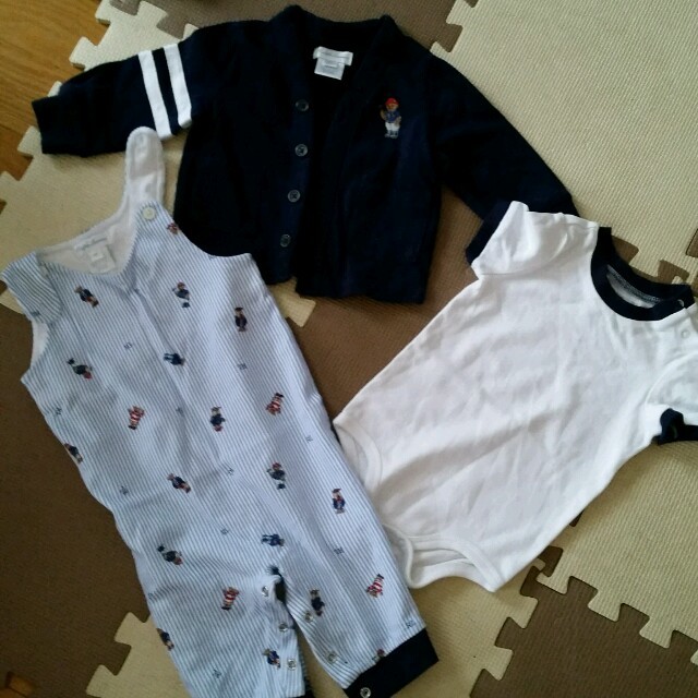 POLO RALPH LAUREN(ポロラルフローレン)のラルフローレン オーバーオール セット キッズ/ベビー/マタニティのベビー服(~85cm)(ロンパース)の商品写真