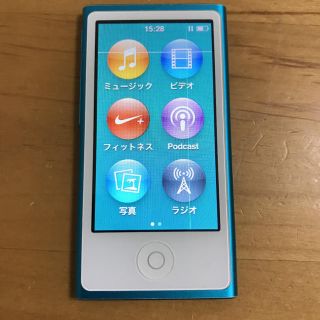 アップル(Apple)のiPod nano 第7世代　コード付(ポータブルプレーヤー)