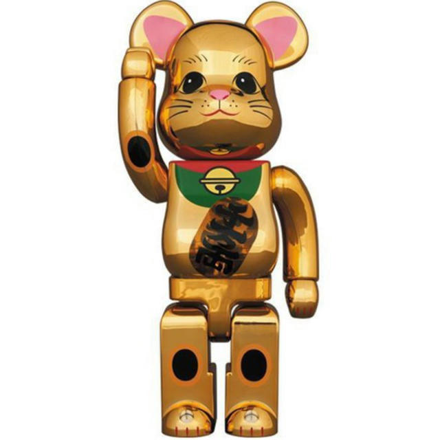 BE@RBRICK 招き猫 金メッキ 発光 400％