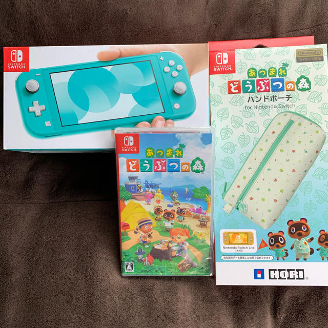 新品】Nintendo Switch Liteターコイズ、どうぶつの森セット-