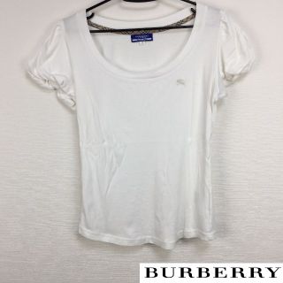 バーバリーブルーレーベル(BURBERRY BLUE LABEL)の美品 BURBERRY BLUE LABEL 半袖Tシャツ ホワイト サイズ38(Tシャツ(半袖/袖なし))