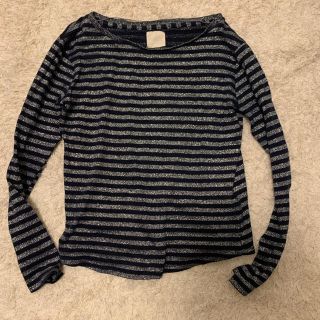 ザラ(ZARA)のZARA★キラキラボーダーのカットソー(カットソー(長袖/七分))