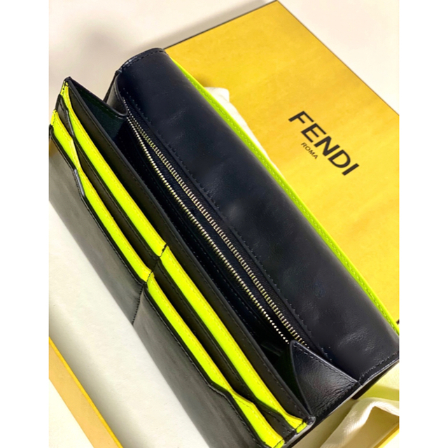 FENDI フェンディ 長財布 モンスター 黒×ネオンイエロー | tspea.org