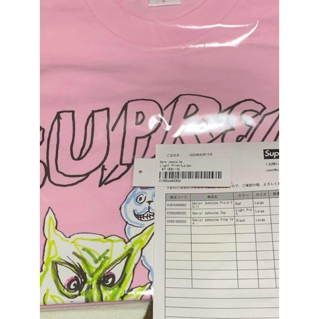 込み Supreme Daniel Johnston TEE ピンク LTシャツ/カットソー(半袖/袖なし)