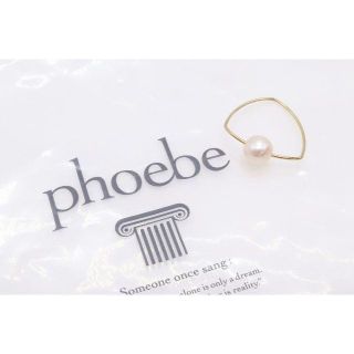 B303】phoebe フィービィー パール サンカク ワイヤー リング 10号(リング(指輪))