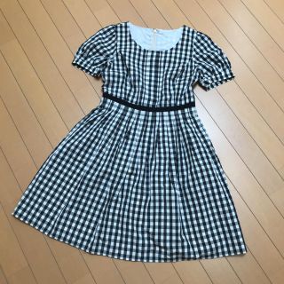 レッセパッセ(LAISSE PASSE)の☆美品　レッセパッセ　ギンガムチェックコットンサマーワンピ☆みちゃ様専用(ひざ丈ワンピース)