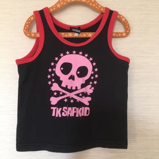 ザショップティーケー(THE SHOP TK)の＊TK SAP KID 黒タンクトップ 110(Tシャツ/カットソー)