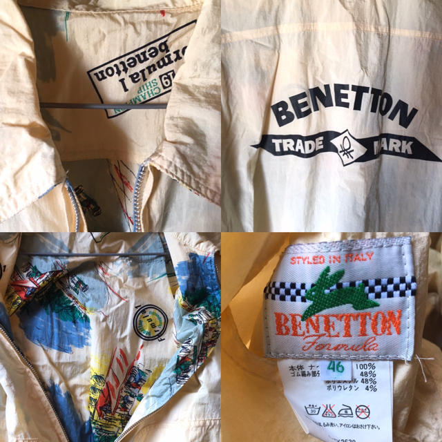 BENETTON(ベネトン)の【1989年頃F-1ブーム時】BENETTON FORMULAチームジャンパー メンズのジャケット/アウター(ナイロンジャケット)の商品写真