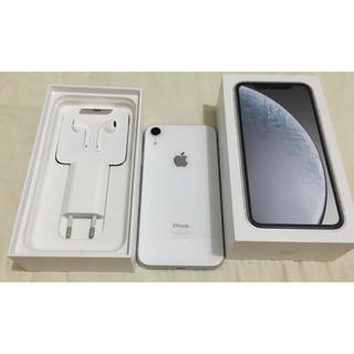 アップル(Apple)のiphone XR 128gp ホワイト simフリー(スマートフォン本体)