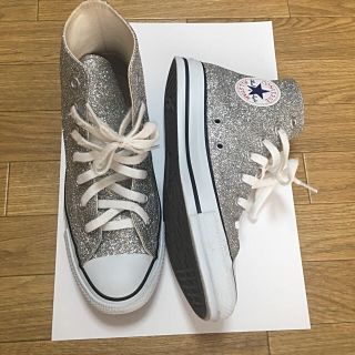 コンバース(CONVERSE)のコンバース　グリッター　シルバー　ハイカット(スニーカー)