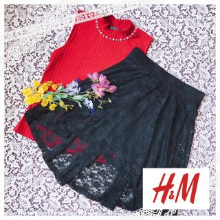 エイチアンドエイチ(H&H)の＊H&M＊レーステールスカート(ミニスカート)