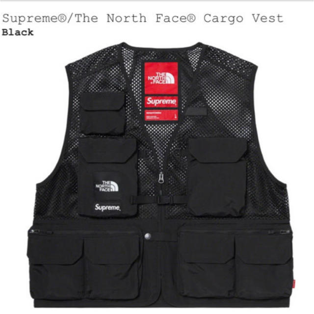 supreme The North Face Cargo Vest 黒 Sサイズ