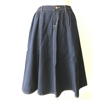 ナイスクラップ(NICE CLAUP)のデニム スカート ( size L  ウエスト69-77 )(ひざ丈スカート)