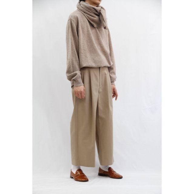 uru 2TUCK WIDE PANTS タックパンツ ワイドパンツ ベージュ