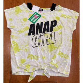 アナップ(ANAP)のANAP GIRL 新品未使用　M 160 カットソー　半袖(Tシャツ/カットソー)