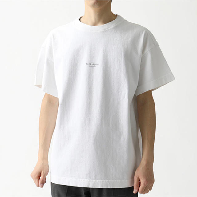 Acne studios jaxonリバースロゴTシャツ オプティックホワイト