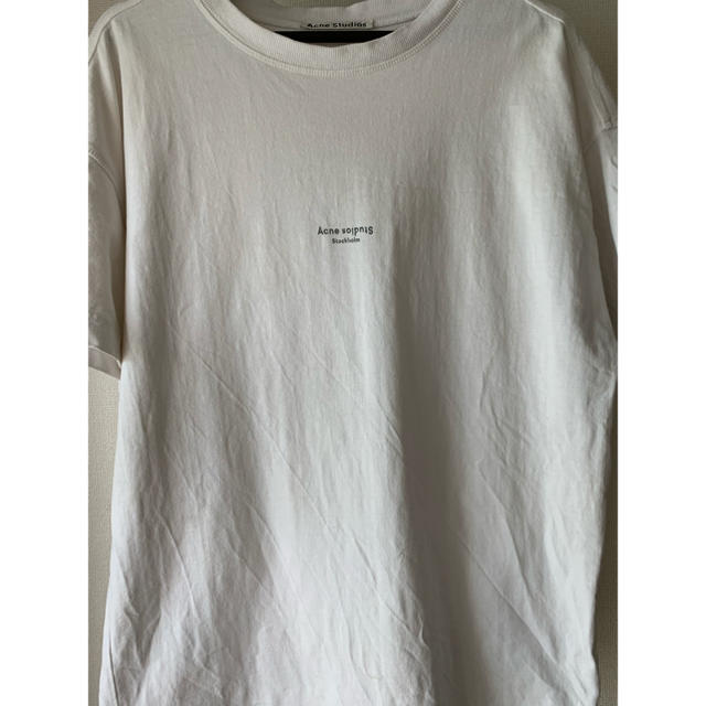 ACNE(アクネ)のAcne studios jaxonリバースロゴTシャツ オプティックホワイト メンズのトップス(Tシャツ/カットソー(半袖/袖なし))の商品写真