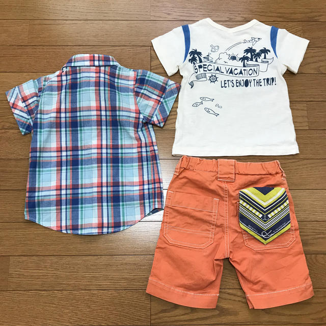 キムラタン(キムラタン)の100 男の子 夏服 まとめ売り Tシャツ 半ズボン シャツ  キッズ/ベビー/マタニティのキッズ服男の子用(90cm~)(Tシャツ/カットソー)の商品写真