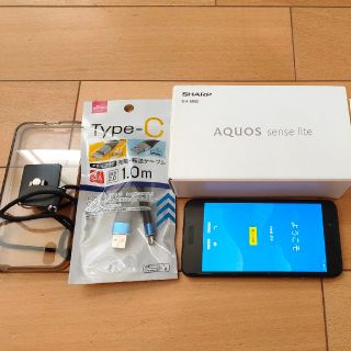 アクオス(AQUOS)のAQUOS sense lite SH-M05 BLACK SIMフリー(スマートフォン本体)