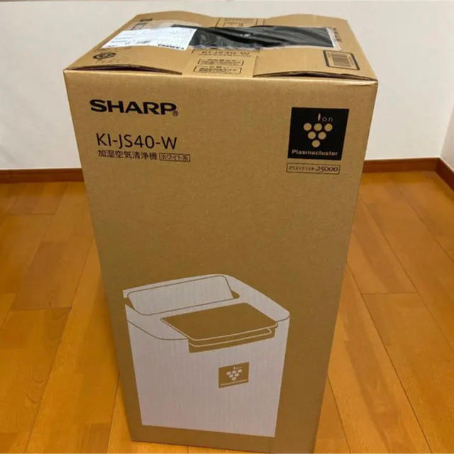 SHARP(シャープ)のSHARP 加湿空気清浄機 KI-JS40-W スマホ/家電/カメラの生活家電(空気清浄器)の商品写真