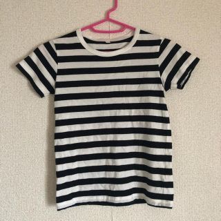 ムジルシリョウヒン(MUJI (無印良品))の美品♡無印　ボーダー半袖　Tシャツ　120cm(Tシャツ/カットソー)